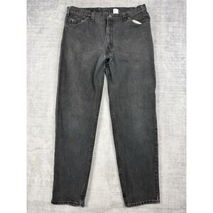 Levis Jeans Mens 38x32 Black Denim Orange Tab vintage 90s 550 Made In USA